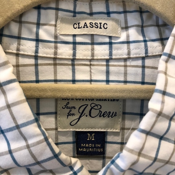 J. Crew White/Blue/Beige Button Down - Picture 2 of 3